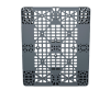 Пластиковый паллет 1200x1000x150 мм перфорированный на 2 полозьях с бортиком