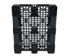 Пластиковый паллет 1200x1000x150 мм перфорированный на 2 полозьях с бортиком