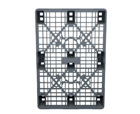 Пластиковый паллет 1200x800x140 мм перфорированный на ножках с бортиком